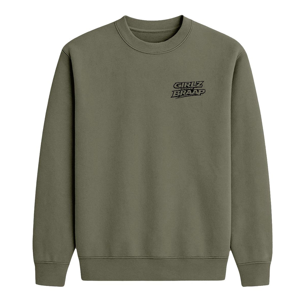 2-wheel drive crewneck - black Logo