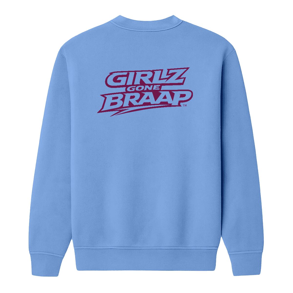 2-wheel drive crewneck - dark pink logo