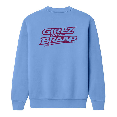 2-wheel drive crewneck - dark pink logo