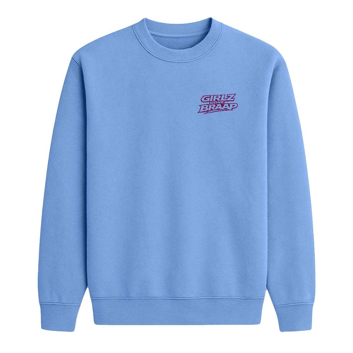2-wheel drive crewneck - dark pink logo