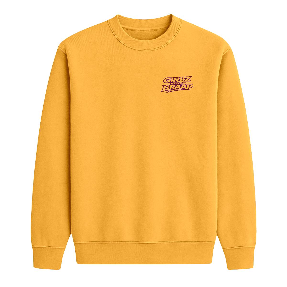 2-wheel drive crewneck - dark pink logo