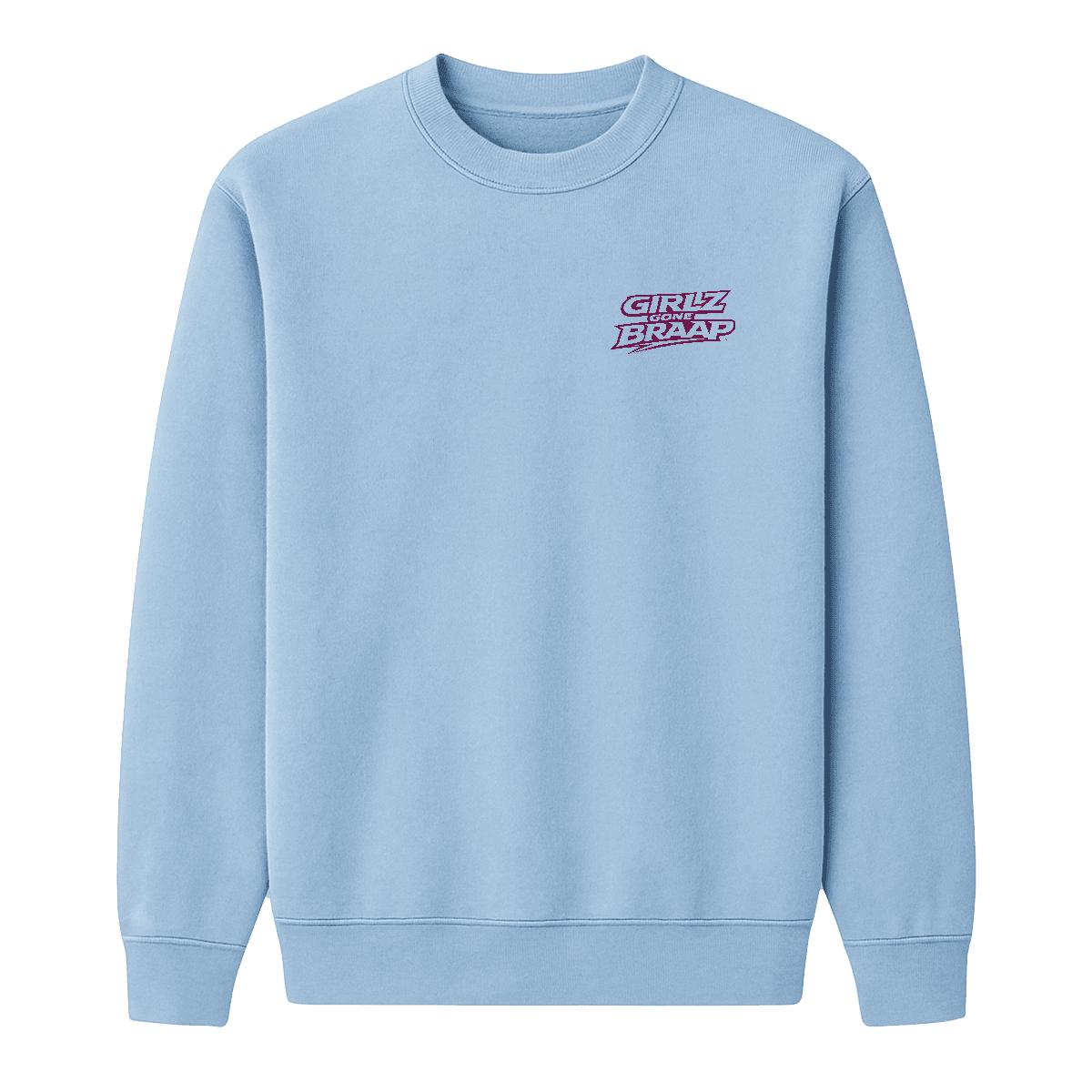 2-wheel drive crewneck - dark pink logo