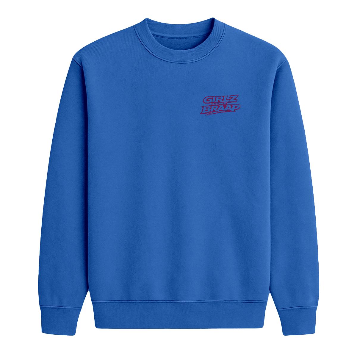 2-wheel drive crewneck - dark pink logo