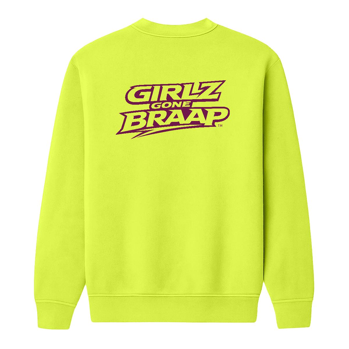 2-wheel drive crewneck - dark pink logo