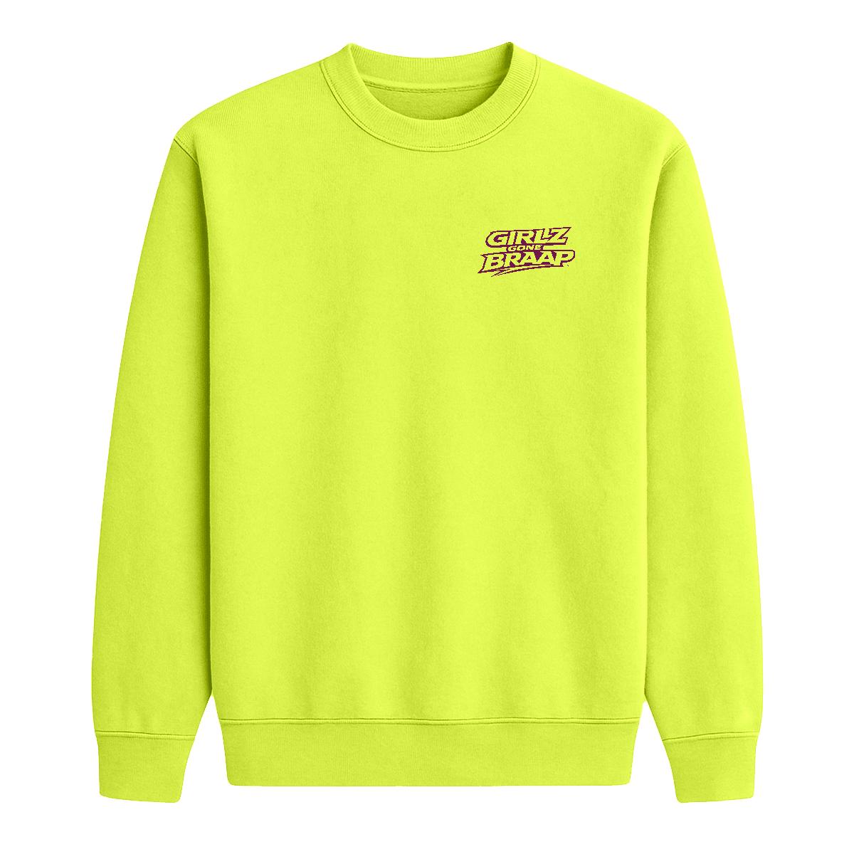 2-wheel drive crewneck - dark pink logo