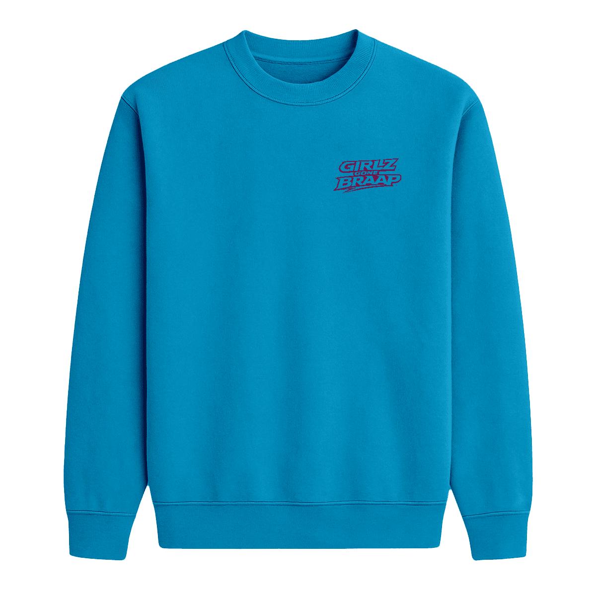 2-wheel drive crewneck - dark pink logo
