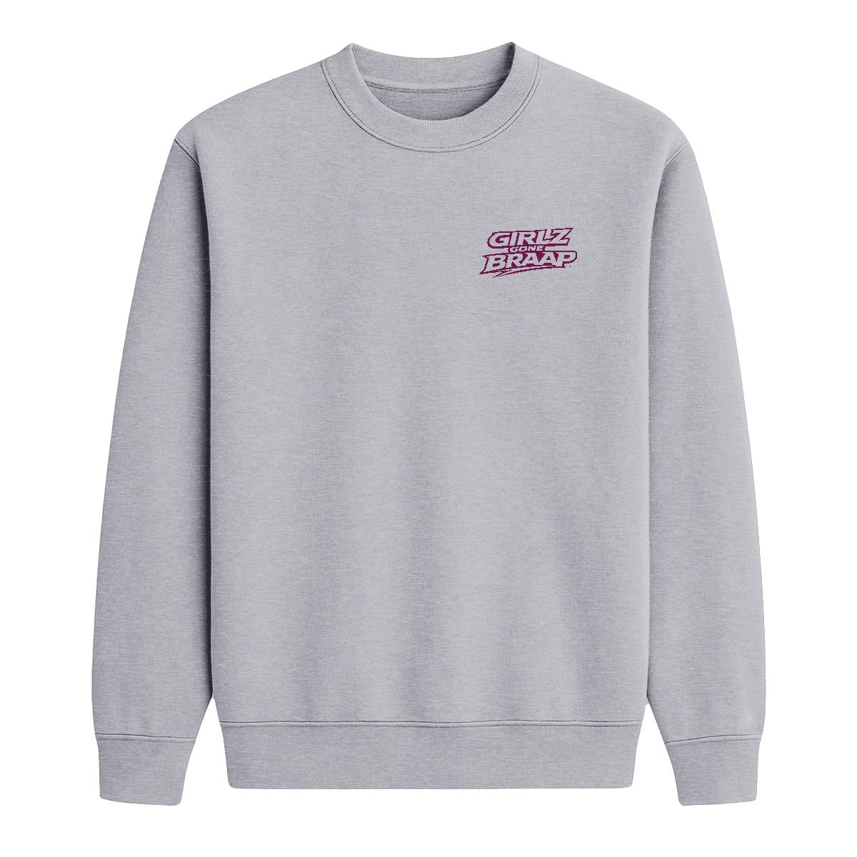 2-wheel drive crewneck - dark pink logo