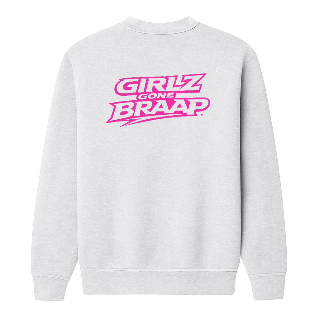 2-wheel drive crewneck - pink logo