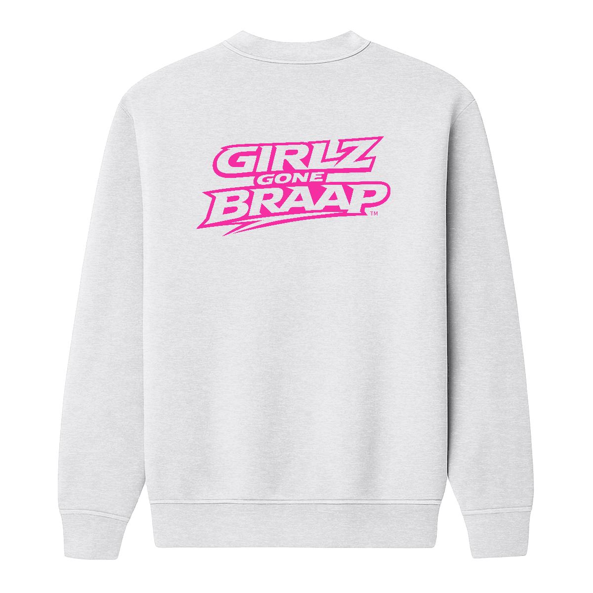 2-wheel drive crewneck - pink logo