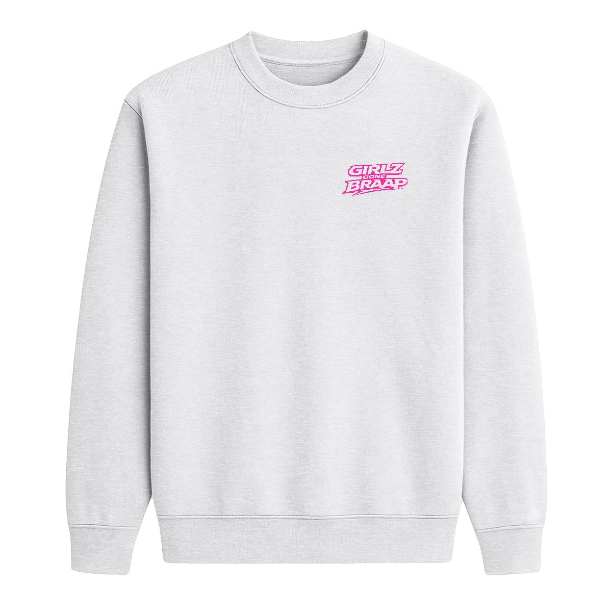 2-wheel drive crewneck - pink logo