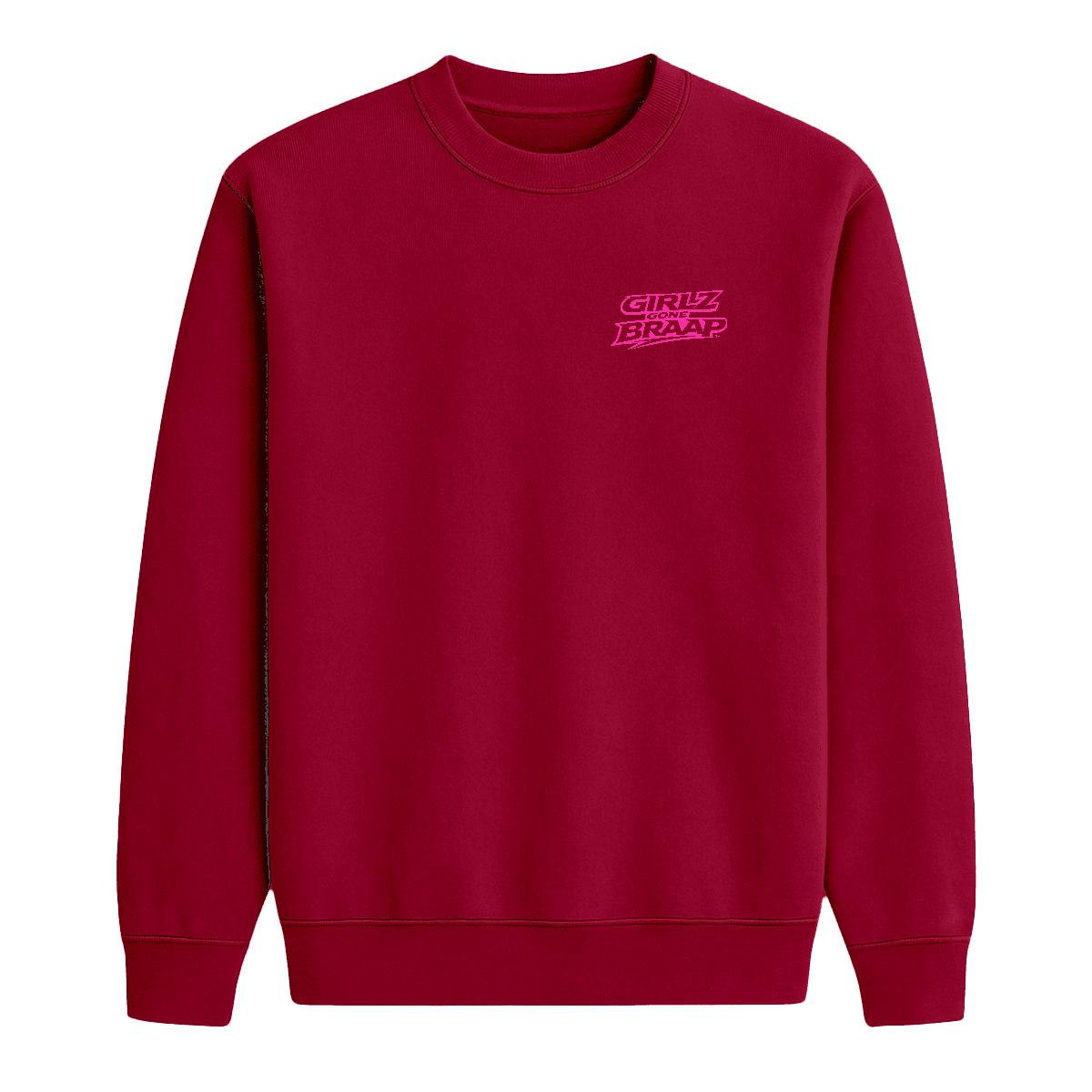 2-wheel drive crewneck - pink logo