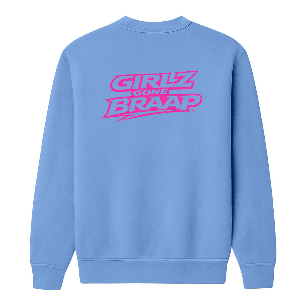 2-wheel drive crewneck - pink logo
