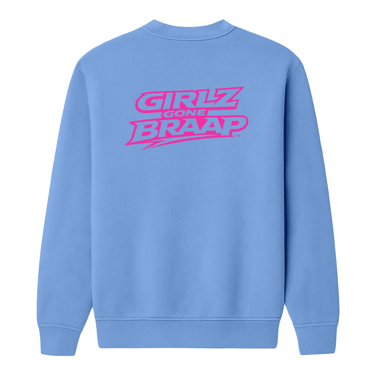 2-wheel drive crewneck - pink logo