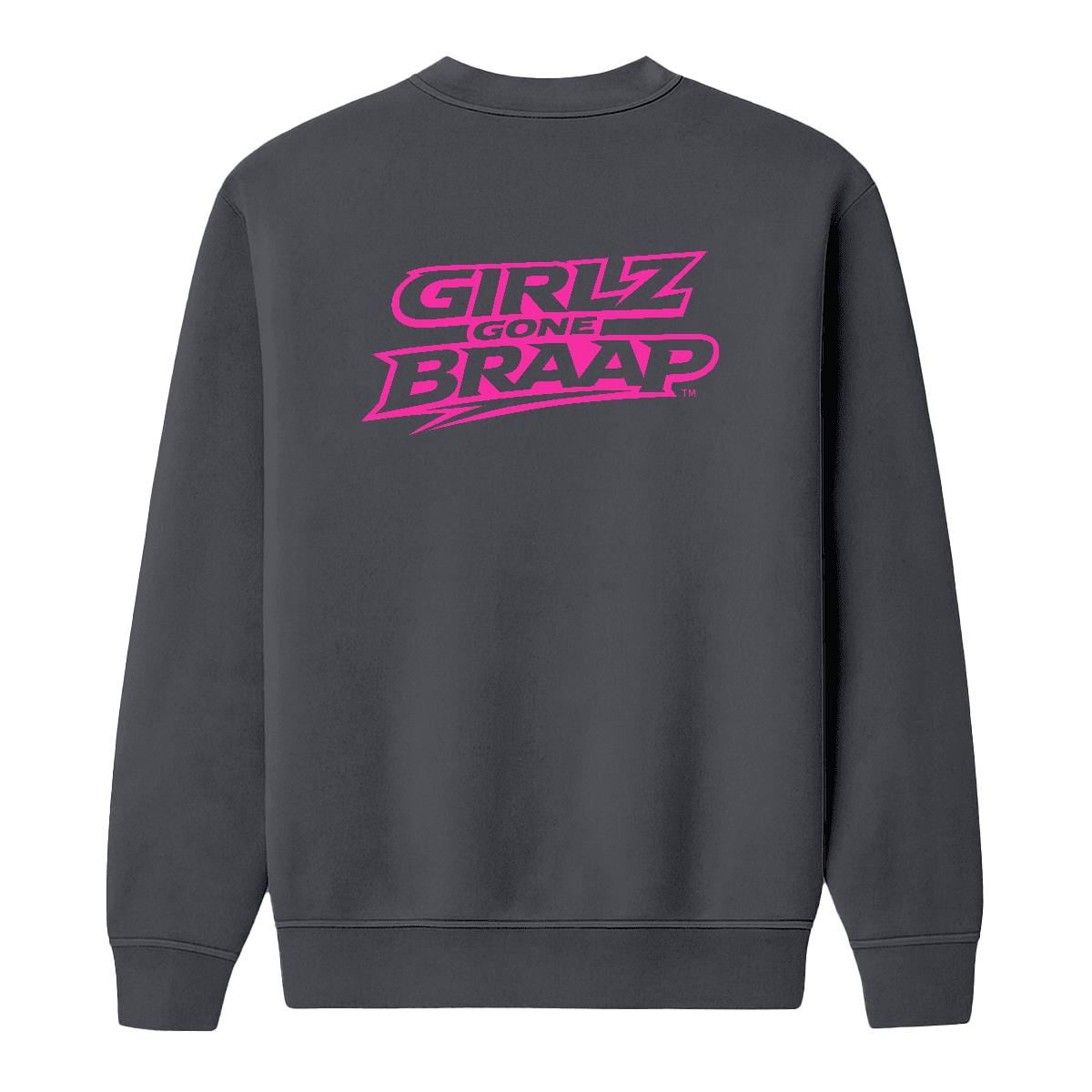 2-wheel drive crewneck - pink logo