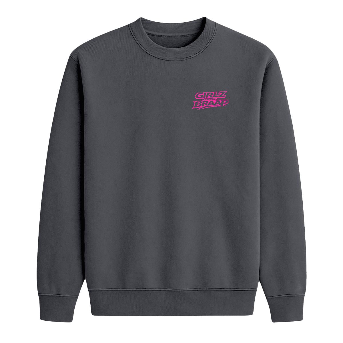 2-wheel drive crewneck - pink logo