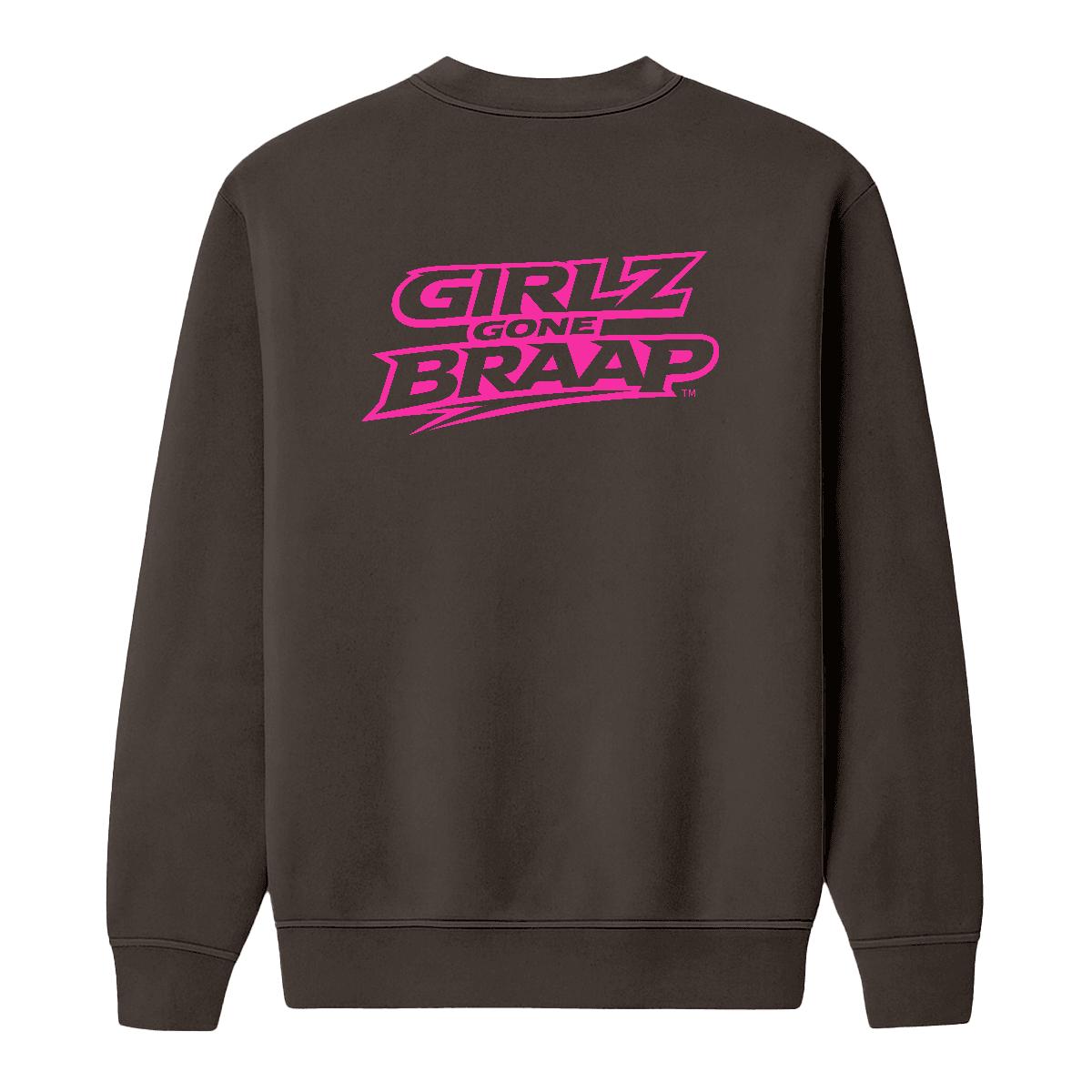 2-wheel drive crewneck - pink logo