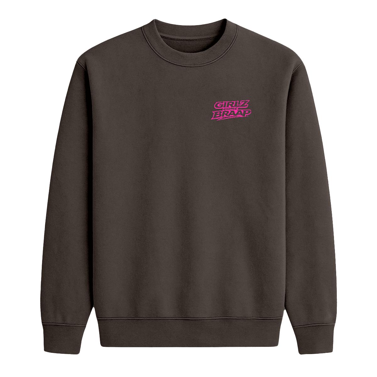 2-wheel drive crewneck - pink logo