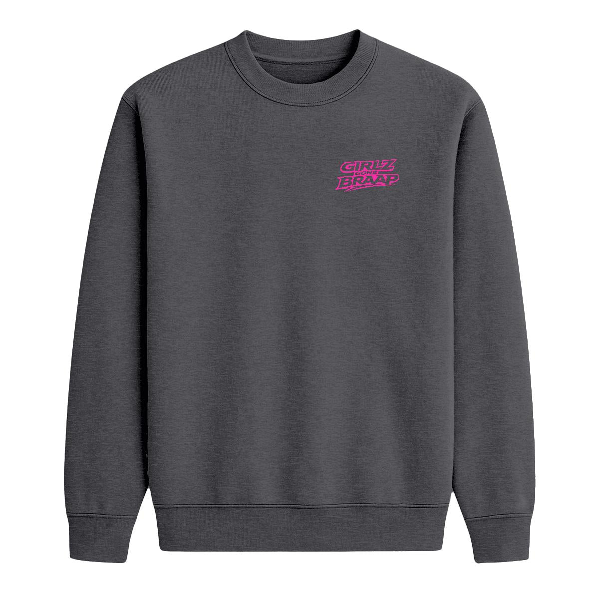 2-wheel drive crewneck - pink logo