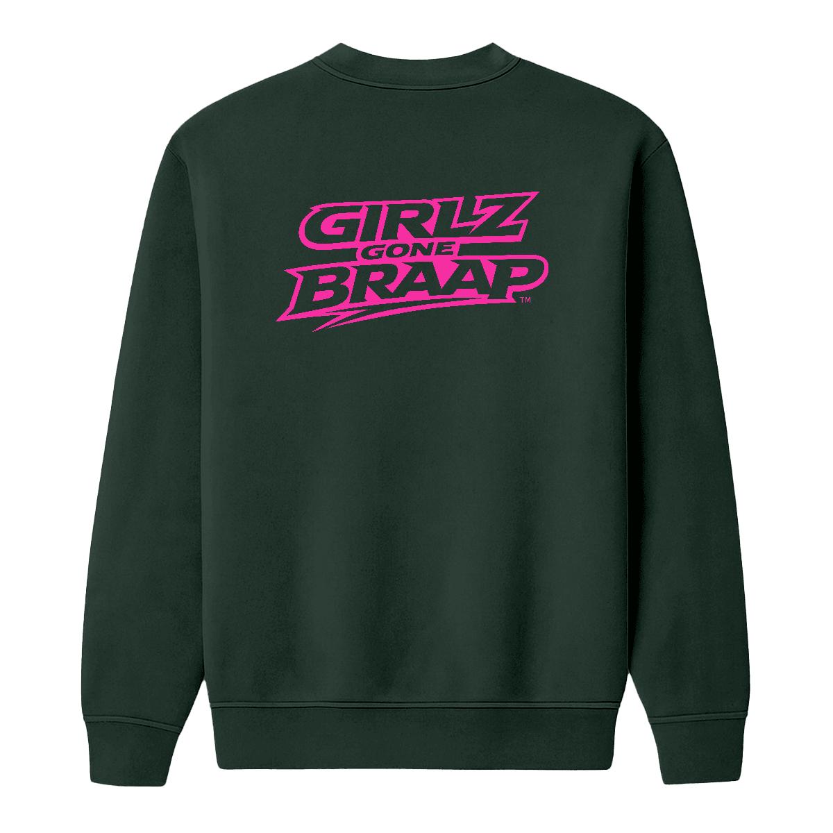2-wheel drive crewneck - pink logo