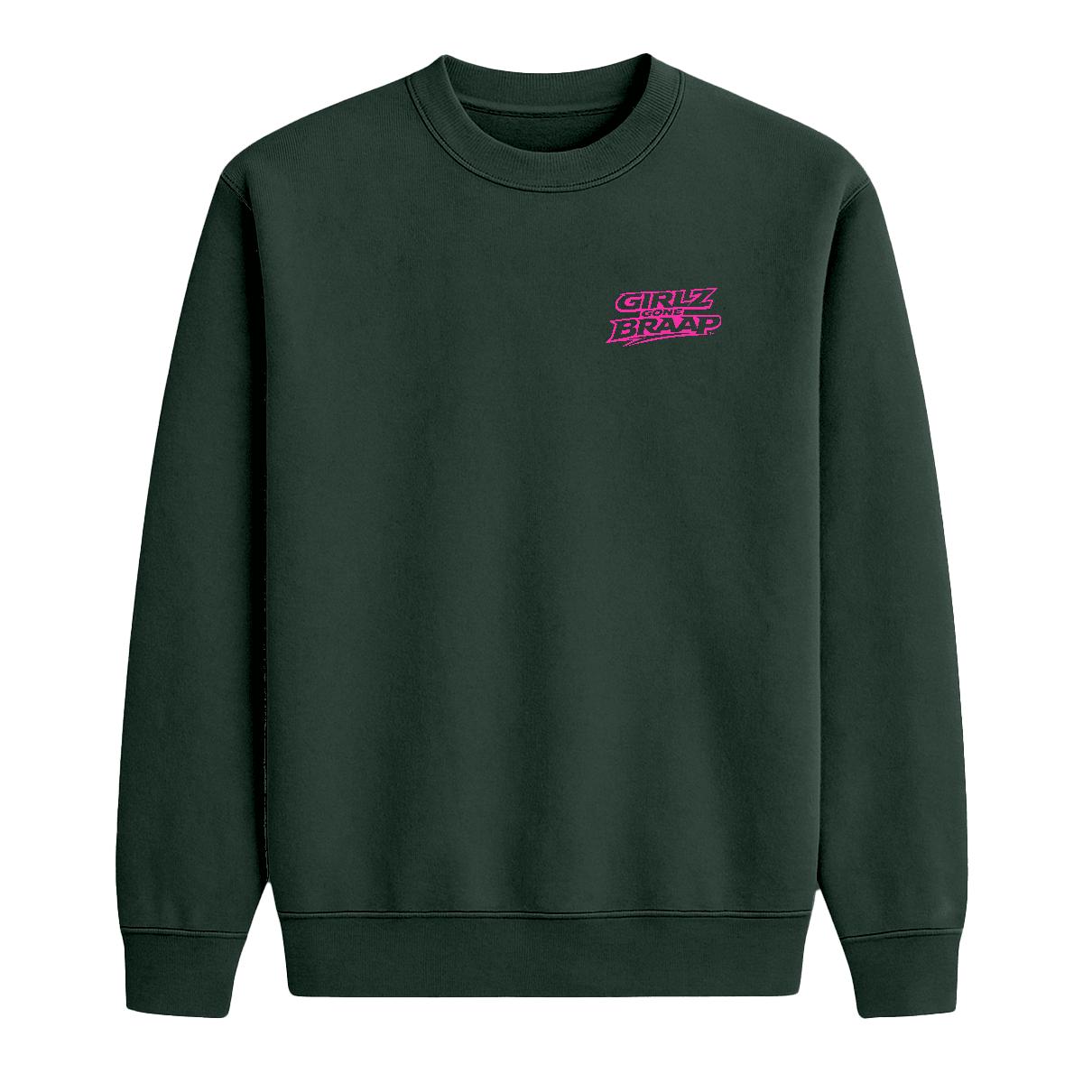 2-wheel drive crewneck - pink logo