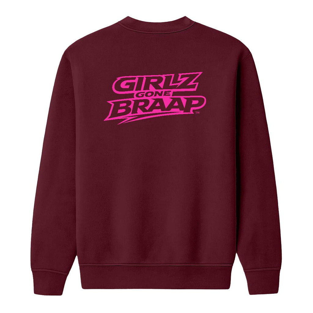 2-wheel drive crewneck - pink logo