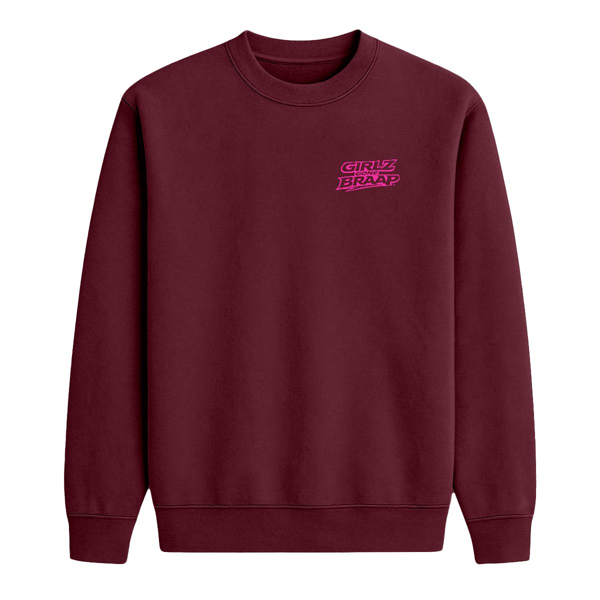 2-wheel drive crewneck - pink logo