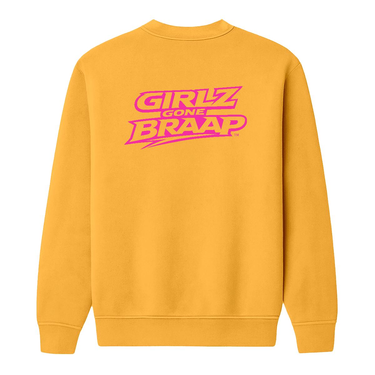 2-wheel drive crewneck - pink logo