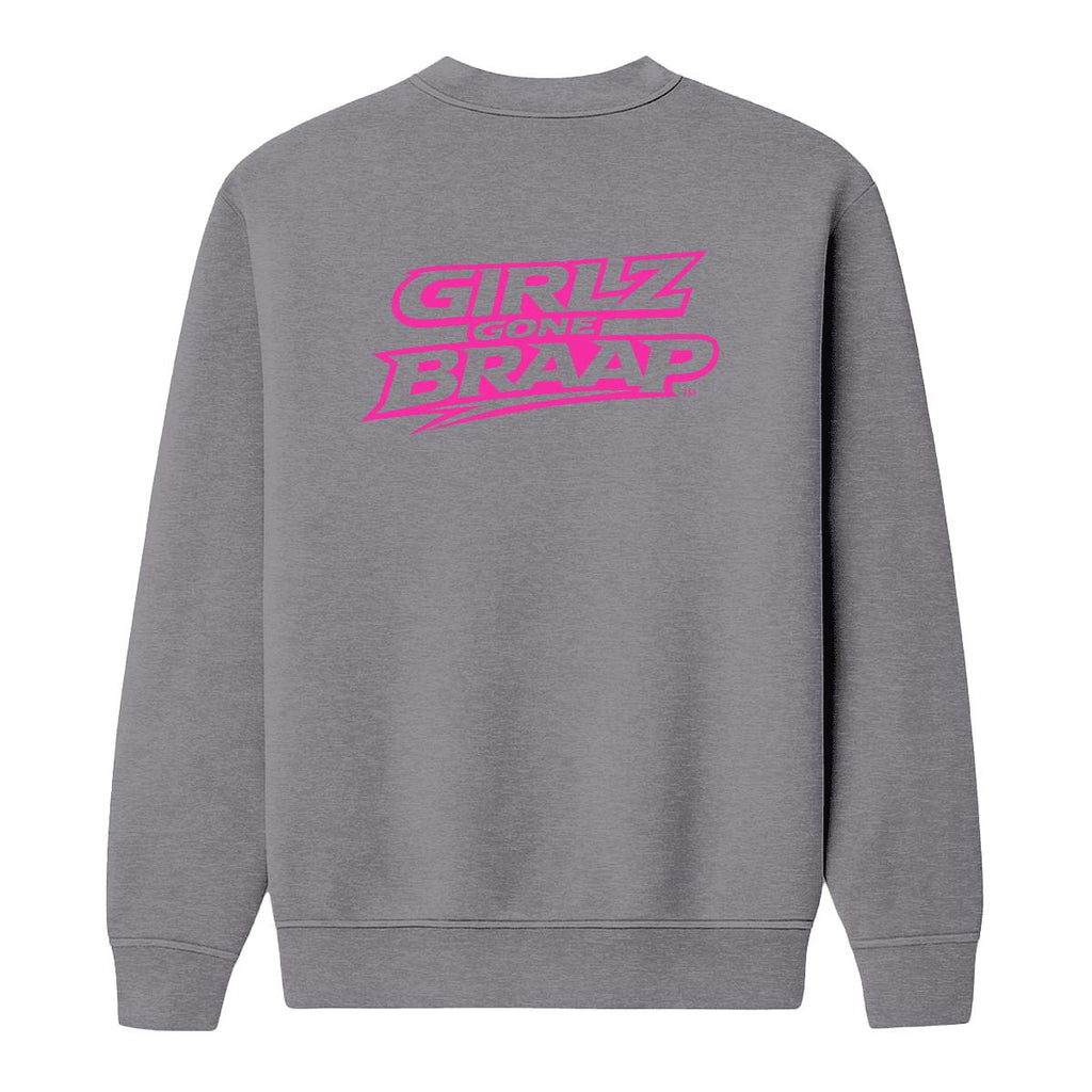 2-wheel drive crewneck - pink logo
