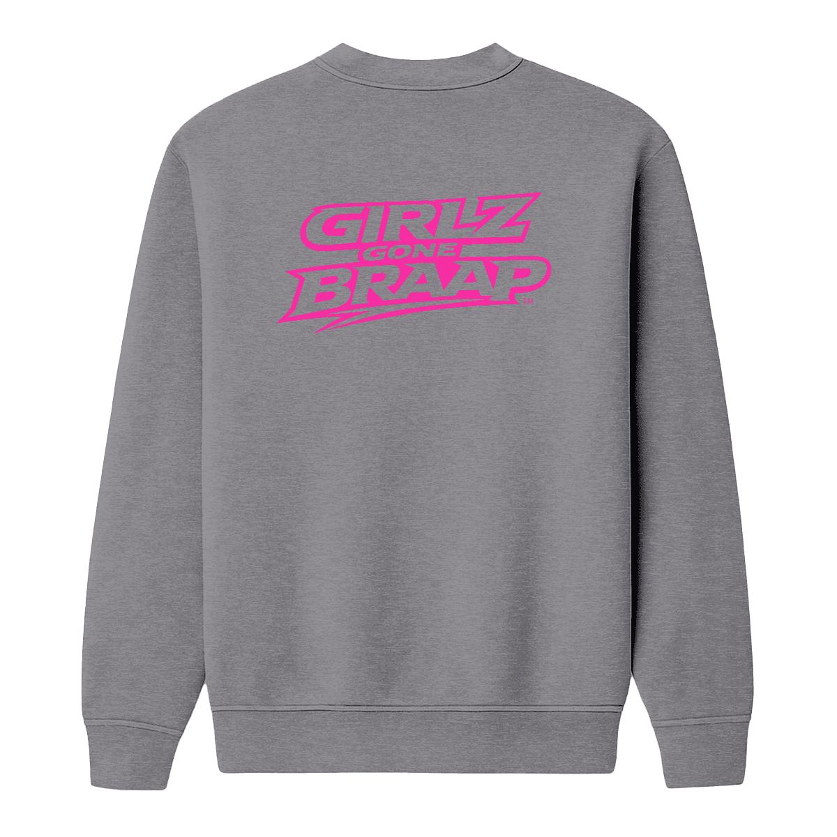 2-wheel drive crewneck - pink logo