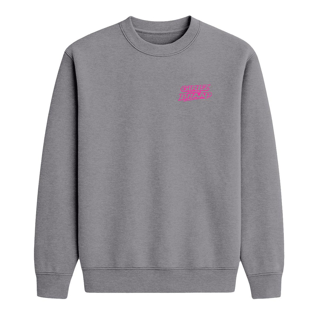 2-wheel drive crewneck - pink logo