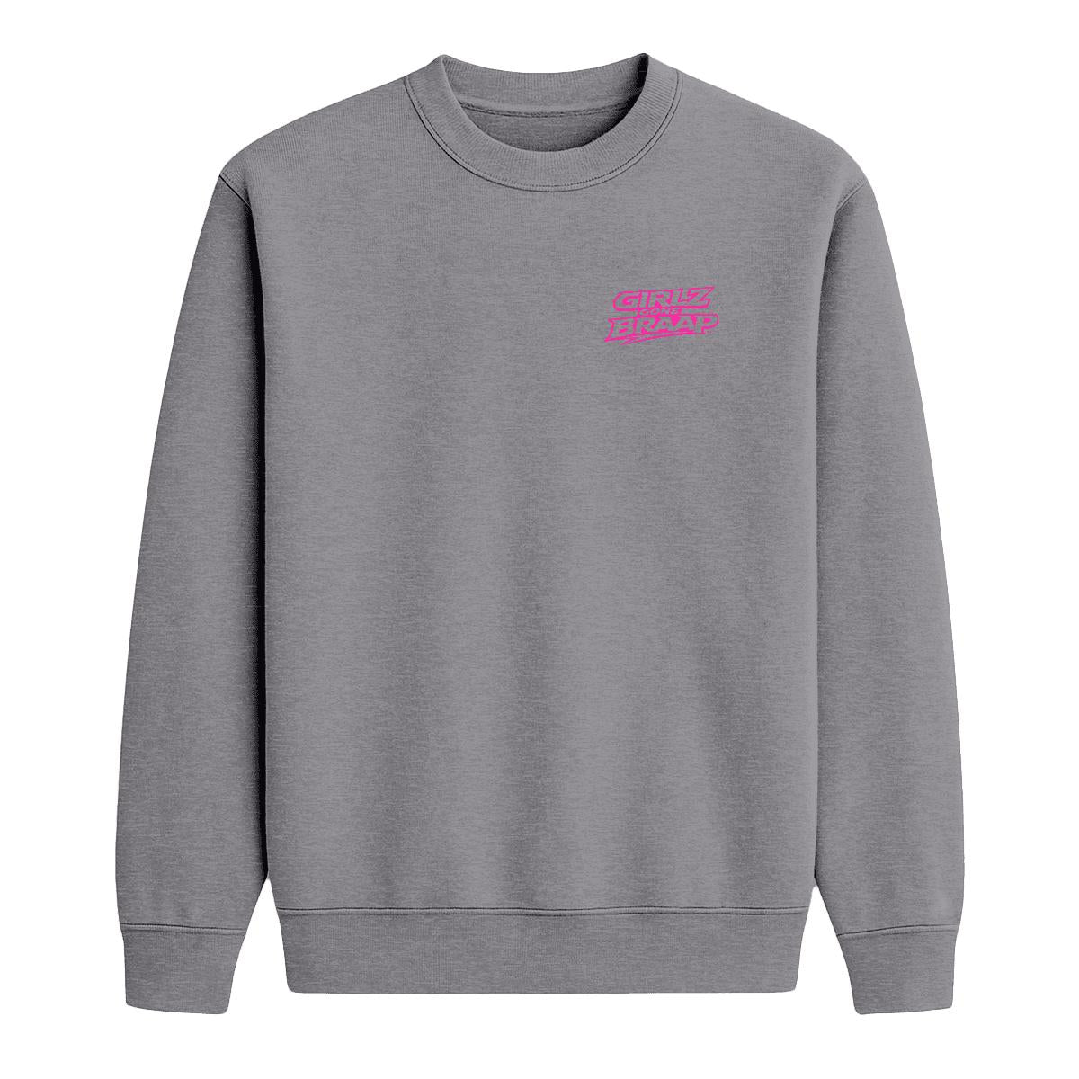 2-wheel drive crewneck - pink logo