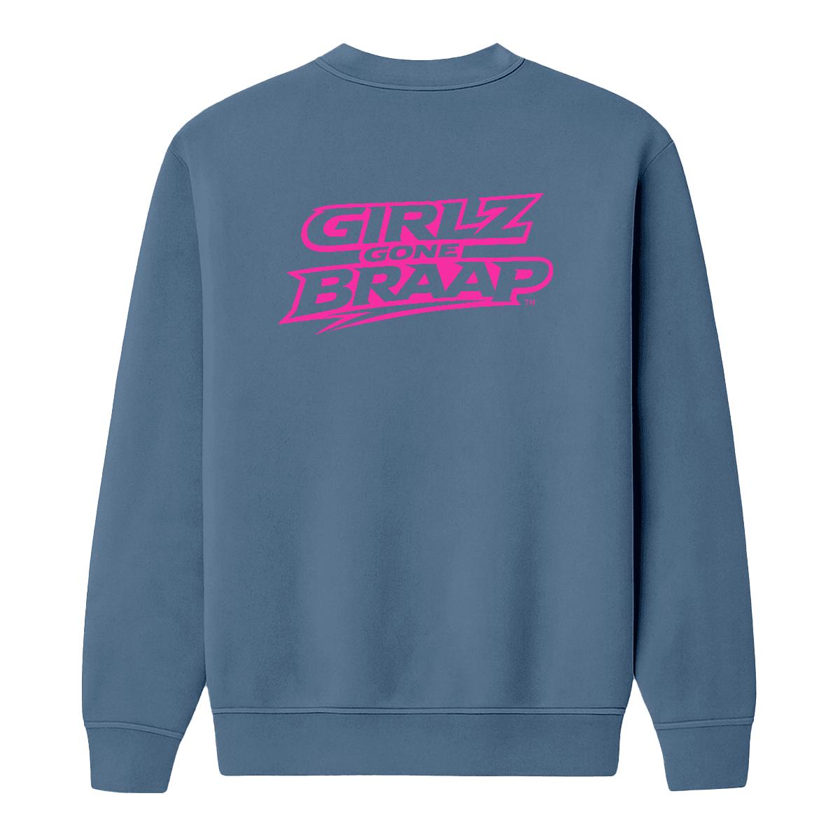 2-wheel drive crewneck - pink logo