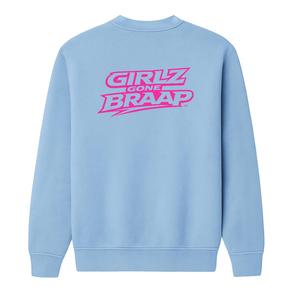 2-wheel drive crewneck - pink logo