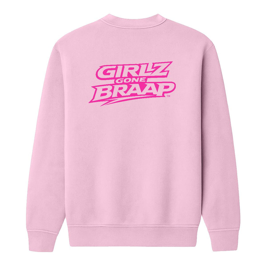 2-wheel drive crewneck - pink logo