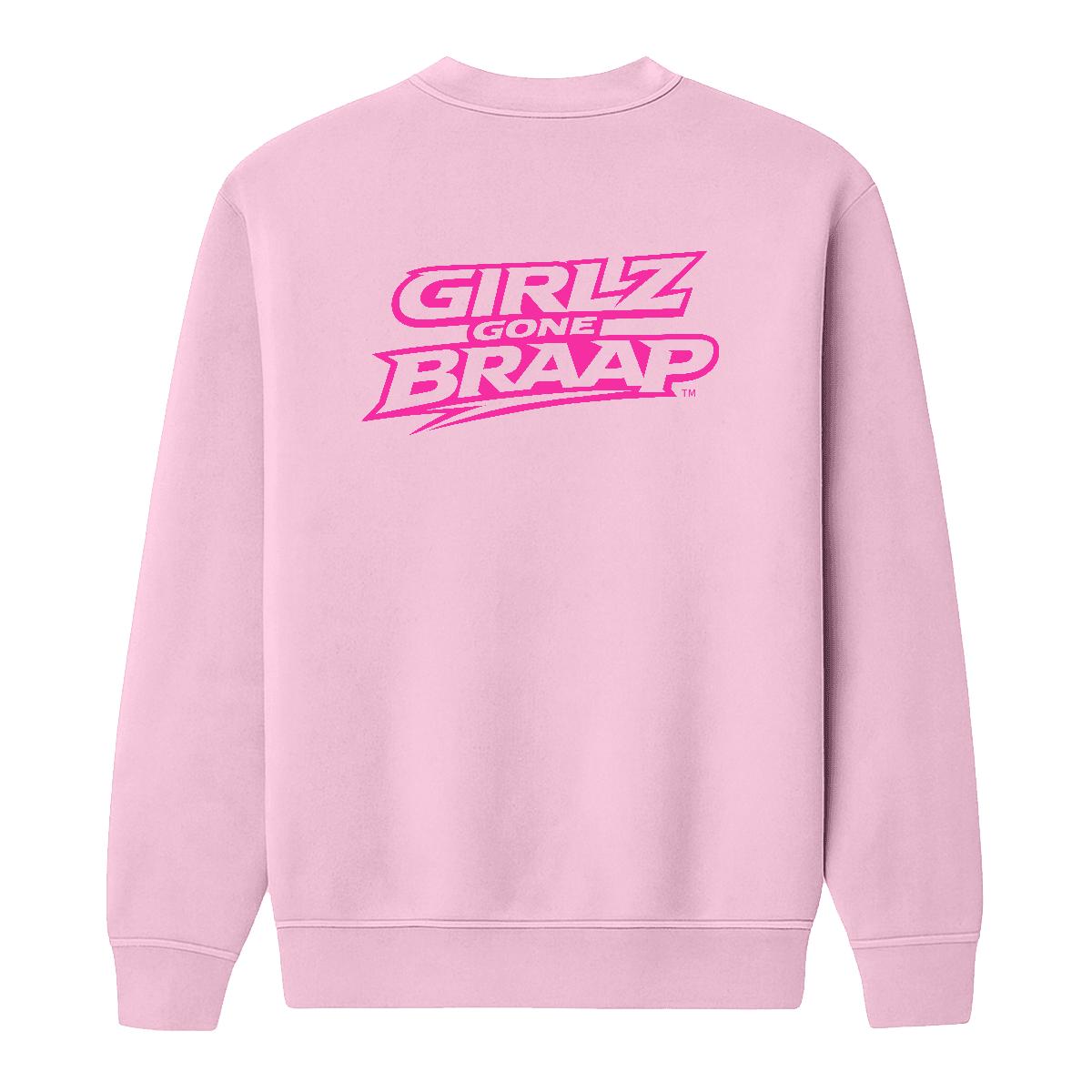 2-wheel drive crewneck - pink logo