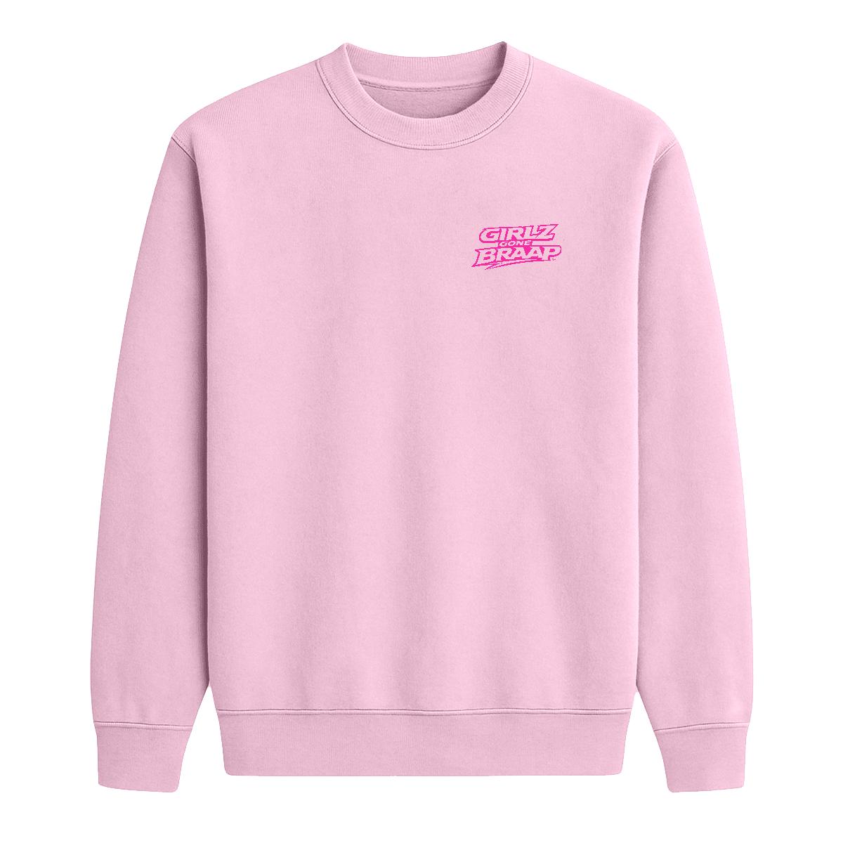 2-wheel drive crewneck - pink logo