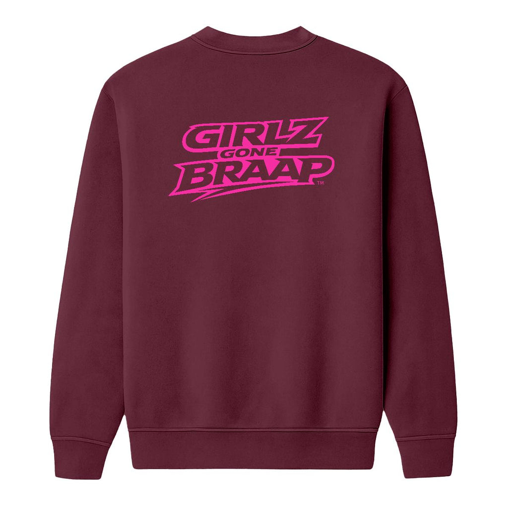 2-wheel drive crewneck - pink logo