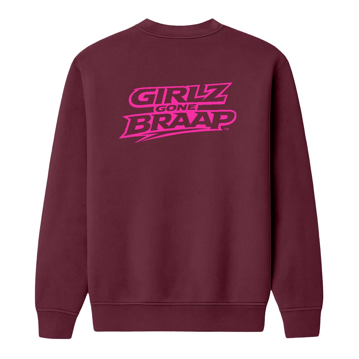 2-wheel drive crewneck - pink logo