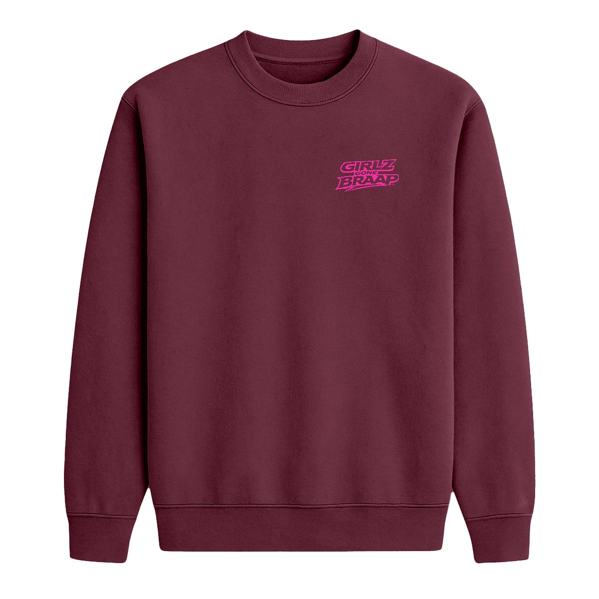 2-wheel drive crewneck - pink logo