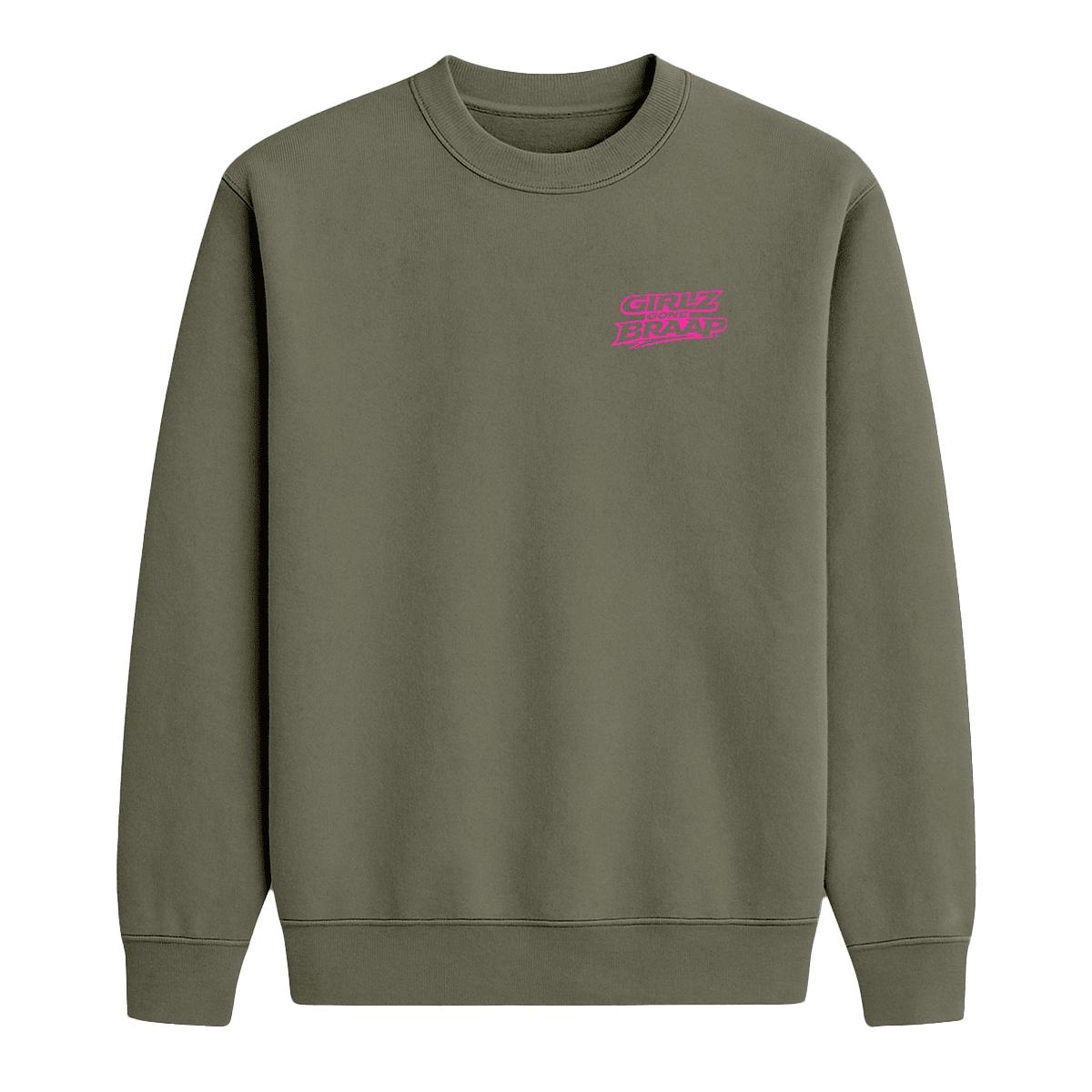 2-wheel drive crewneck - pink logo