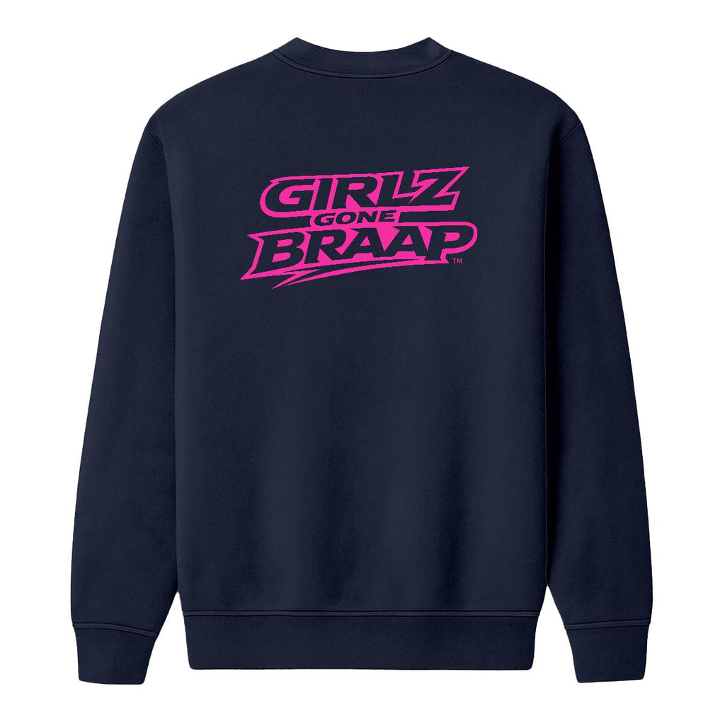 2-wheel drive crewneck - pink logo