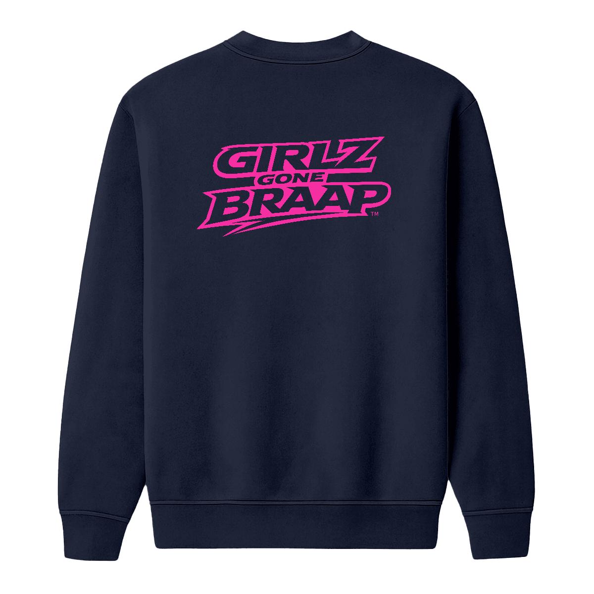 2-wheel drive crewneck - pink logo