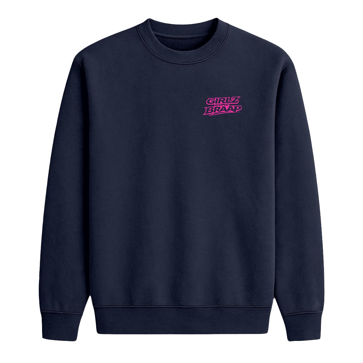 2-wheel drive crewneck - pink logo