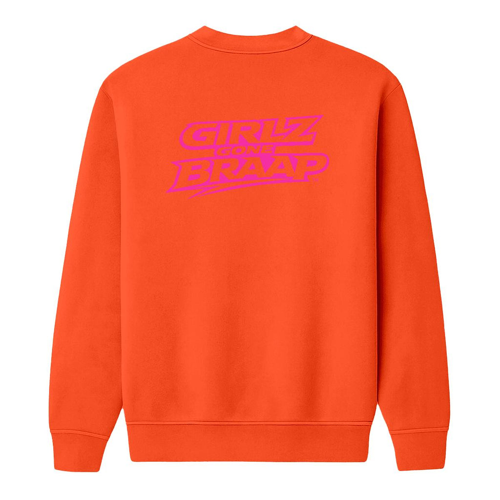 2-wheel drive crewneck - pink logo