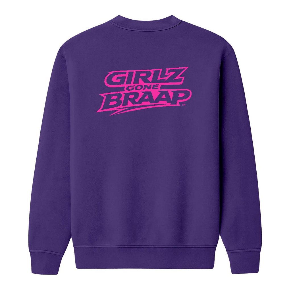 2-wheel drive crewneck - pink logo