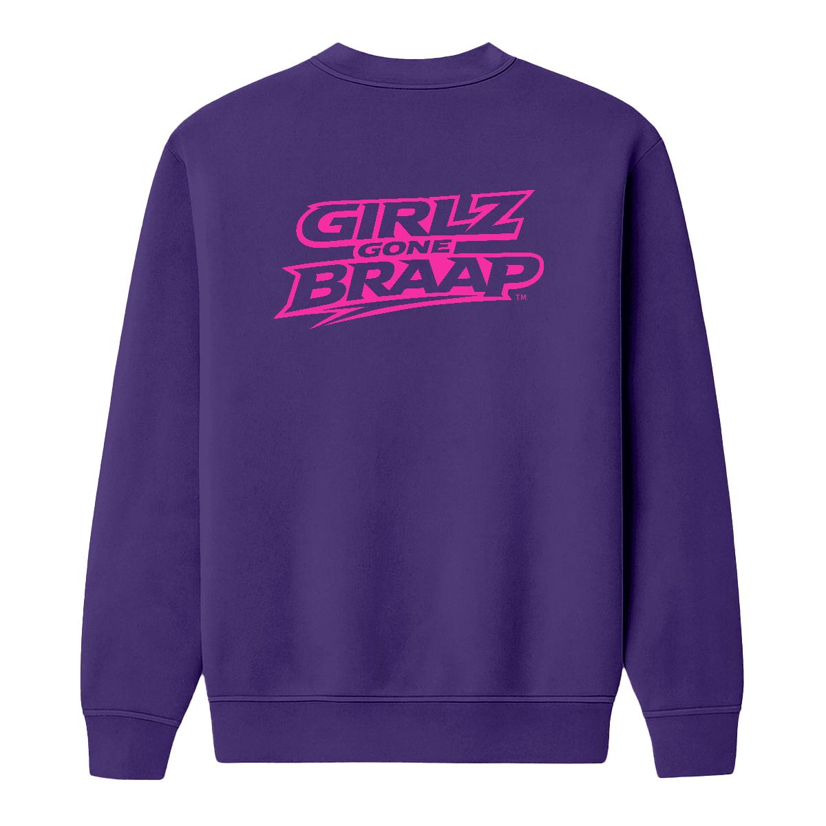 2-wheel drive crewneck - pink logo