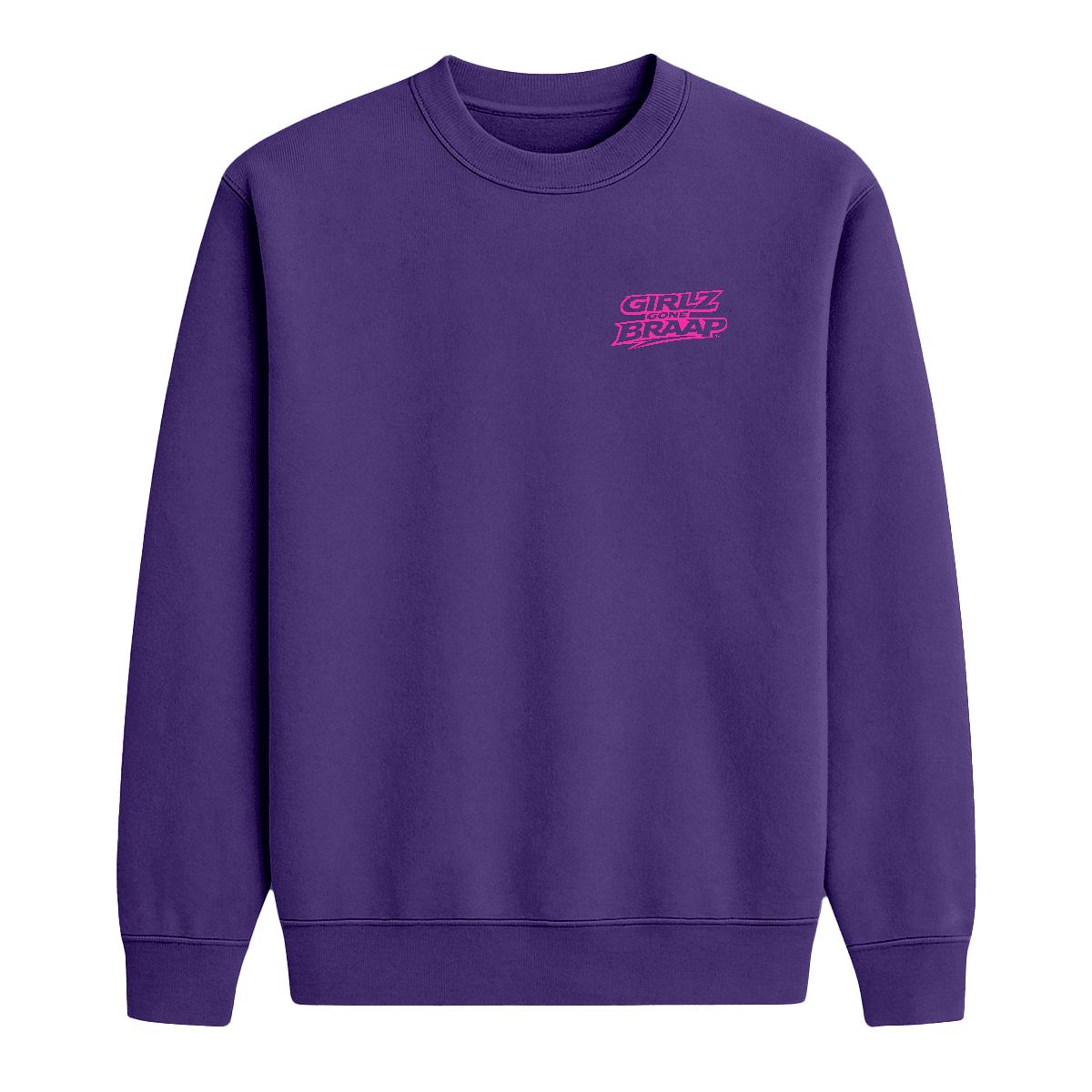 2-wheel drive crewneck - pink logo