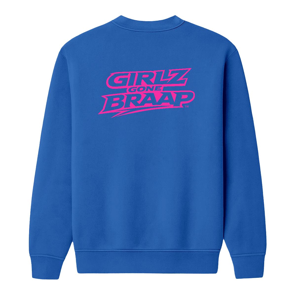 2-wheel drive crewneck - pink logo