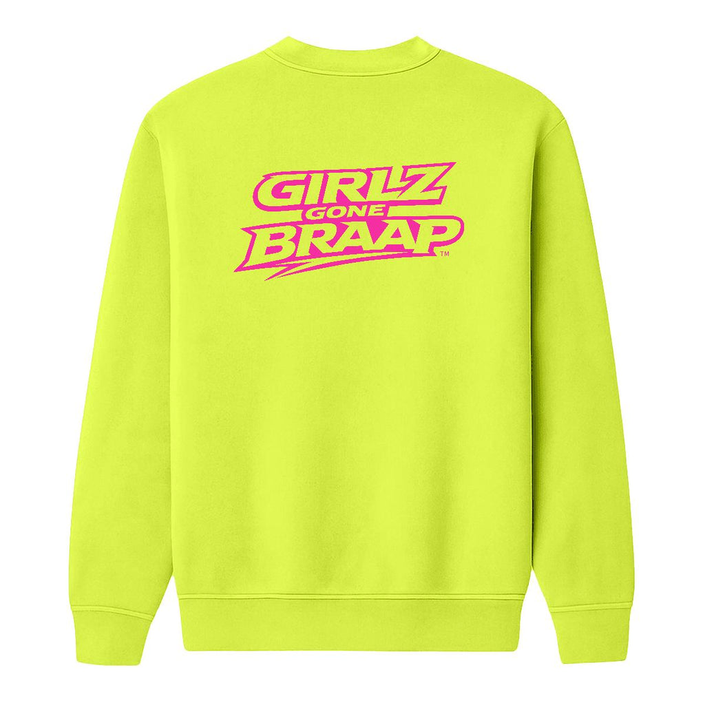2-wheel drive crewneck - pink logo