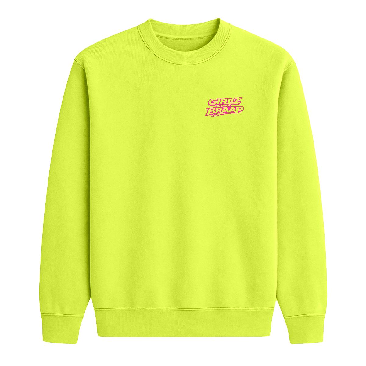 2-wheel drive crewneck - pink logo
